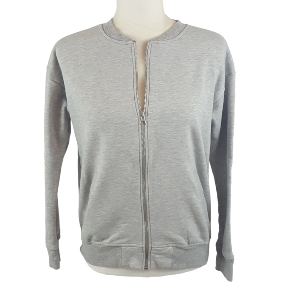 ASOS Gray Zip Up Sweatshirt Jacket